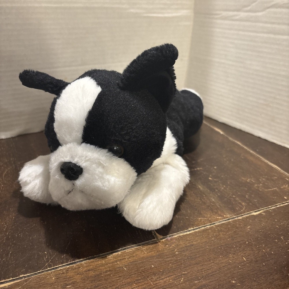 Aurora Flopsie Buster Boston Terrier Dog‎ Plush Black White Stuffed Animal 2018